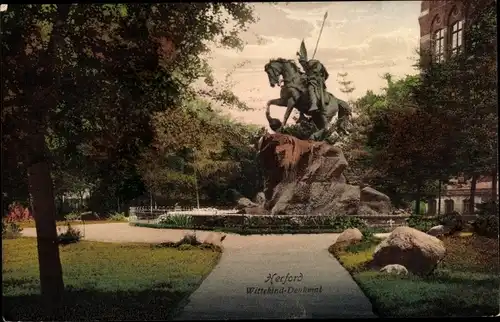 Ak Herford in Westfalen, Wittekind - Denkmal