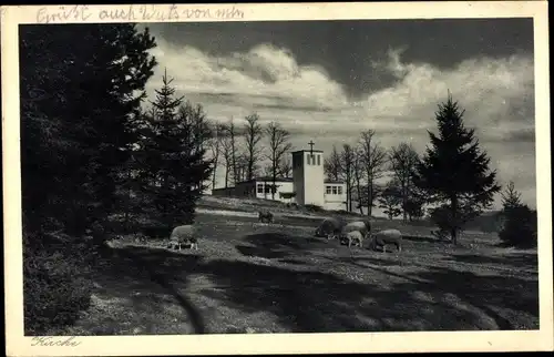 Ak Bad Orb im Spessart, Kinderdorf Wegscheide, Kirche