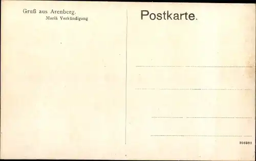 Ak Arenberg Koblenz am Rhein, Mariä Verkündigung