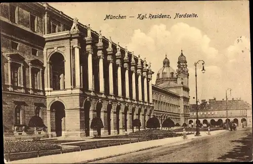 Ak München, Kgl. Residenz, Nordseite