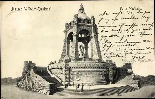 Ak Porta Westfalica an der Weser, Kaiser-Wilhelm-Denkmal