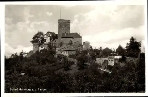 Ak Gamburg Werbach an der Tauber, Schloss