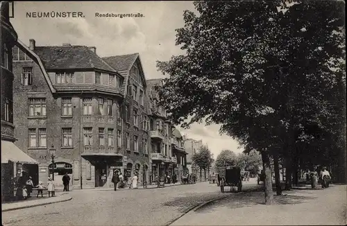 Ak Neumünster in Holstein, Rendsburgerstraße