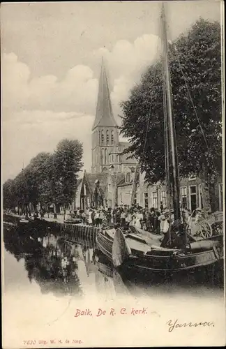 Ak Balk Friesland Niederlande, De R. C. kerk.