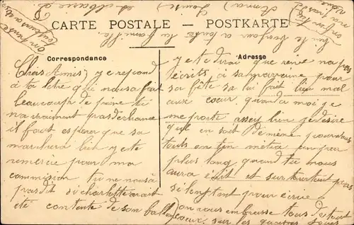 Ak Frontière franco allemande, La Gare