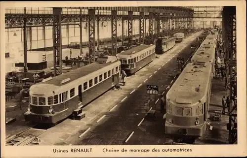 Ak Usines Renault, Chaine de montage des automotrices