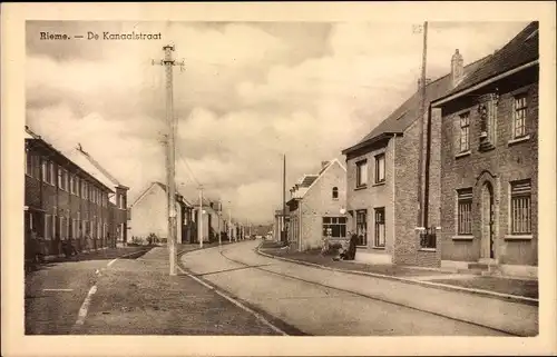 Ak Rieme Evergem Ostflandern, De Kanaalstraat