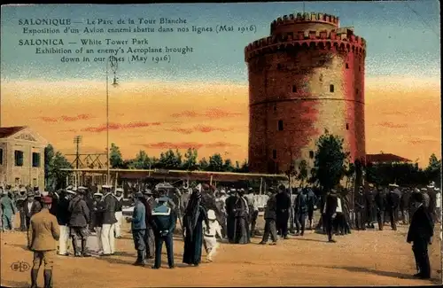 Ak Thessaloniki Saloniki Griechenland, Le Parc de la Tour Blanche