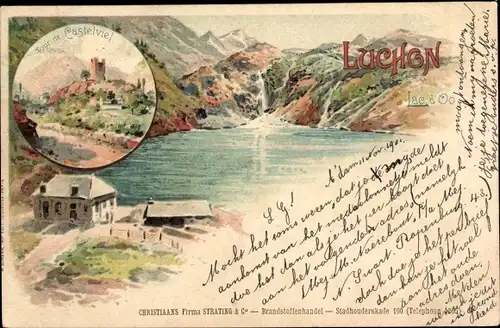 Litho Luchon Haute Garonne, Lac d'Oô, Tour de Castelviel