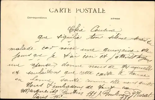 Ak Paris XVI, Rue de Varize prise Rue Michel Ange