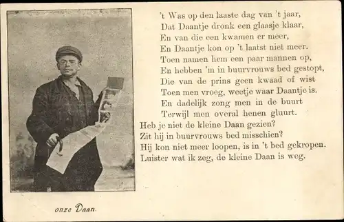 Ak Onze Daan, 't Was op den laaste dag van 't jaar