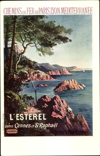 Künstler Ak Barreaux, J., Chemins der Fer de Paris, Lyon mediterranee, L'Estrel, Cannes, St. Raphael