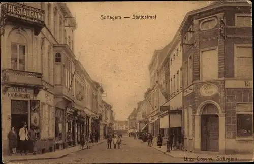 Ak Sottegem Zottegem Ostflandern, Statiestraat