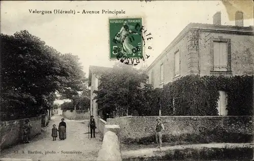 Ak Valergues Hérault, Avenue Principale