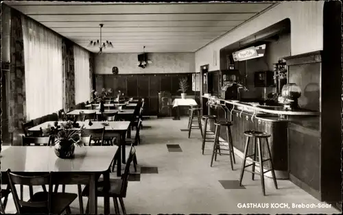 Ak Brebach Fechingen Saarbrücken a.d. Saar, Gasthaus Koch, Innenansicht