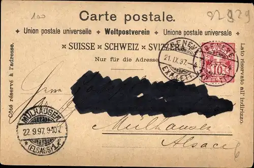 Litho Lausanne Kanton Waadt, Chillon, Lac Léman, Genfer See