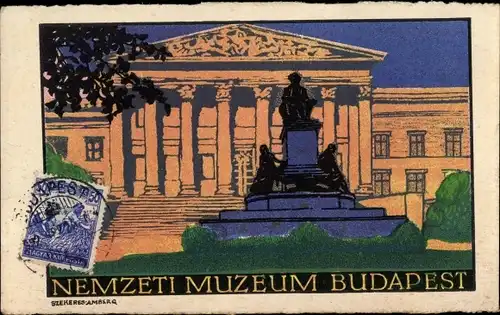 Ak Budapest Ungarn, Nemzeti Muzeum, Nationalmuseum