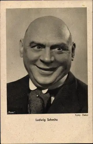 Ak Schauspieler Ludwig Schmitz, Portrait