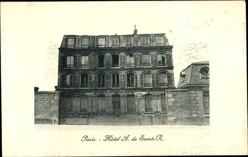 Ak Paris, Hotel A. de Saint R.