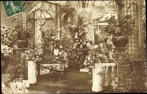 Foto Ak Paris, Exposition d'Horticulture 1909, Gartenschau, Innenansicht