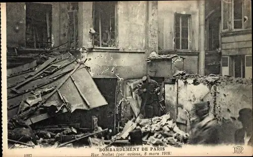 Ak Paris XVII, Bombardements, Rue Nollet, Kriegszerstörungen, I WK