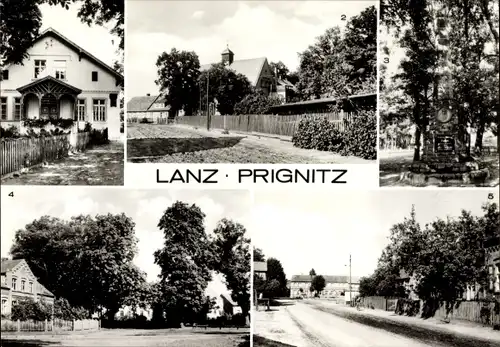 Ak Lanz in der Prignitz, F. L. Jahn's Geburtshaus und Gedenkstätte, Jahndenkmal