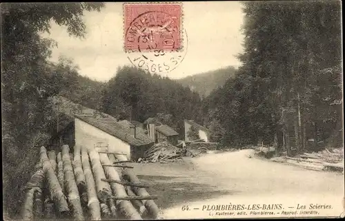 Ak Plombières les Bains Lothringen Vosges, Les Scieries