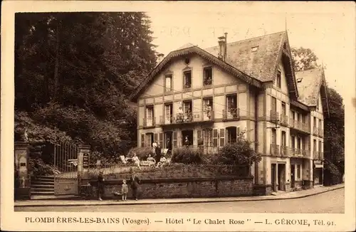 Ak Plombières les Bains Lothringen Vosges, Hotel Le Chalet Rose