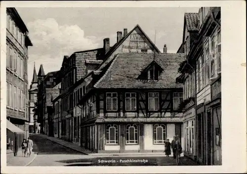 Ak Schwerin in Mecklenburg, Puschkinstraße
