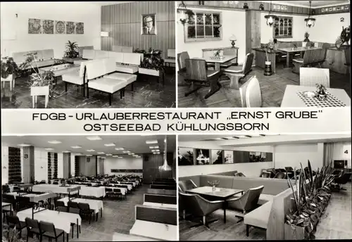 Ak Ostseebad Kühlungsborn, FDGB Urlauberrestaurant Ernst Grube