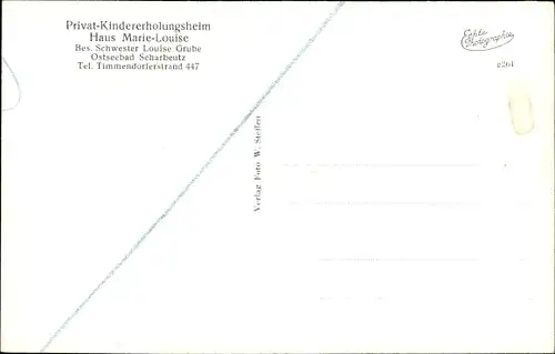 Ak Ostseebad Scharbeutz in Ostholstein, Privat-Kindererholungsheim Haus Marie-Louise