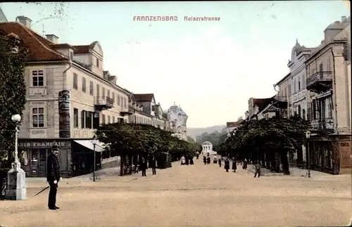 Ak Františkovy Lázně Franzensbad Region Karlsbad, Kaiserstraße