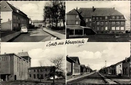 Ak Knapsack Hürth Nordrhein Westfalen, Straßenpartie, Gebäude