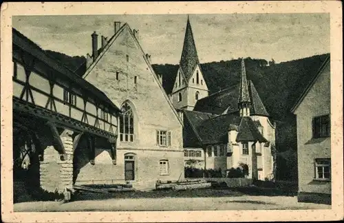 Ak Blaubeuren, Partie mit Klosterkirche, Platz