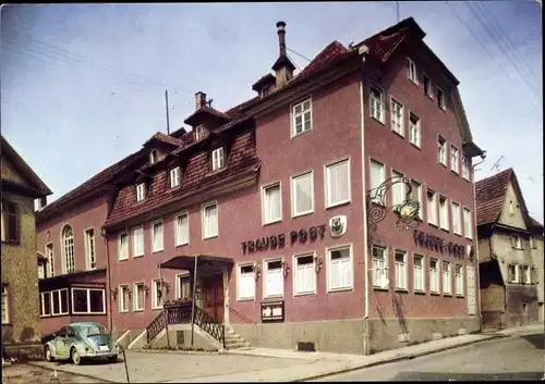 Ak Reutlingen in Württemberg, Hotel Traube-Post, Straßenpartie