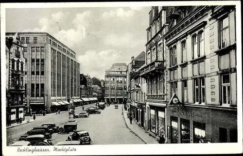 Ak Recklinghausen im Ruhrgebiet, Marktplatz