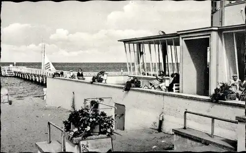 Ak Ostseebad Niendorf Timmendorfer Strand, Seebrücke mit Trinkhalle