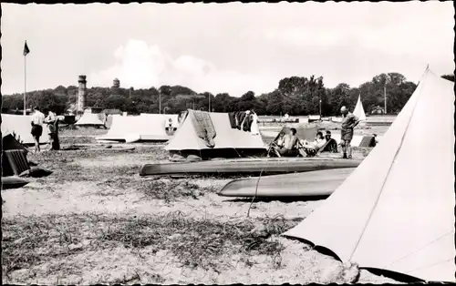 Ak Priwall Travemünde Lübeck, Zeltplatz an der Nordermole