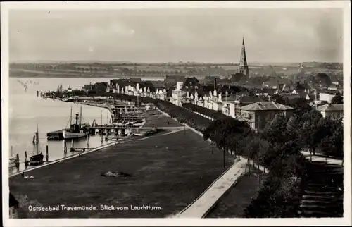 Ak Ostseebad Travemünde Lübeck, Blick vom Leuchtturm