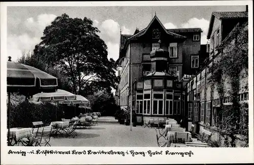 Ak Bad Lauterberg im Harz, Hotel Langrehr, Terrasse