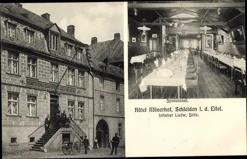 Ak Schleiden in der Eifel, Hotel Kölnerhof, Innenansicht