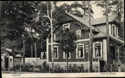 Ak Lehnitz an der Nordbahn Oranienburg im Kreis Oberhavel, Post im Walde