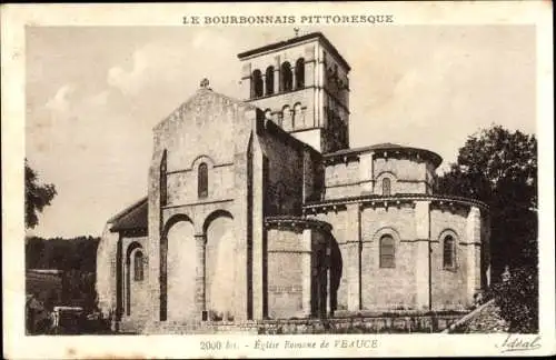 Ak Veauce Allier, Eglise Romane