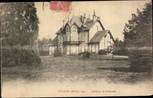 Ak Vallon en Sully Allier, Chateau de Fremont