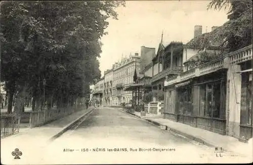 Ak Néris les Bains Allier, Rue Boirot Desjerviers