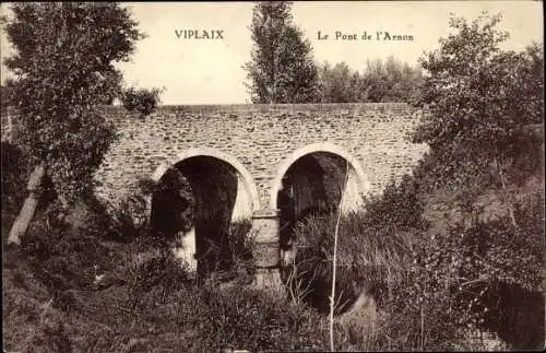 Ak Viplaix Allier, Le Pont de l´Arnon