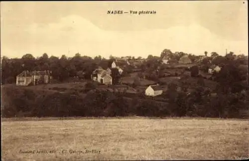Ak Nades Allier, vue générale, prairie