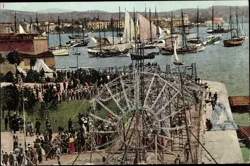 Ak Thessaloniki Griechenland, The remains of a Zeppelin destroyed near Salonica