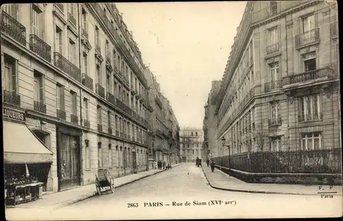 Ak Paris XVI, Rue de Siam