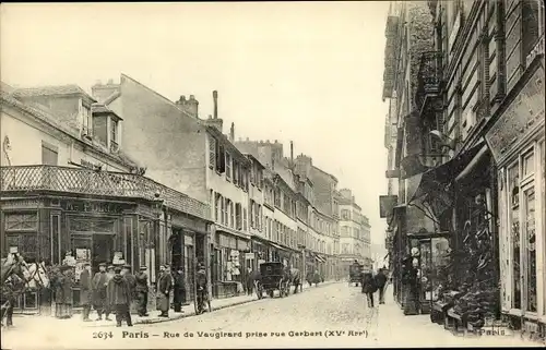 Ak Paris XV, Rue de Vaugirard prise rue Gerbert